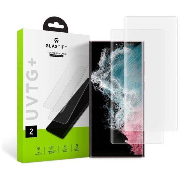 Tempered Glass 5D UV SAMSUNG GALAXY S22 ULTRA Glastify UVTG+ 2-Pack 9589046919824