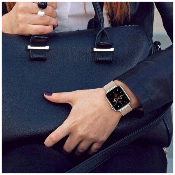Strap for APPLE WATCH 4 / 5 / 6 / 7 / SE (42 / 44 / 45 MM) Tech-Protect Milaneseband pink 5906735412673