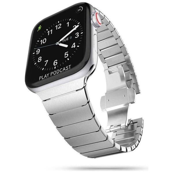 Strap for APPLE WATCH 4 / 5 / 6 / 7 / SE (42 / 44 / 45 MM) Tech-Protect LinkBand silver 5906735412758