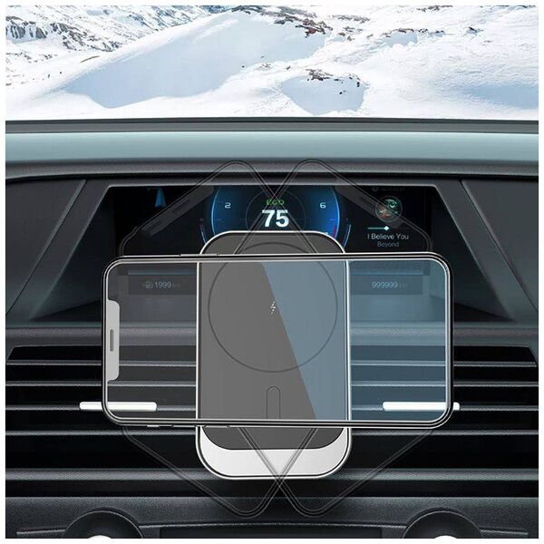 MagSafe Car Holder with 15W Wireless Charging for Supply / Ventilation Grille USB-C Tech-Protect CW19 black 6216990211096