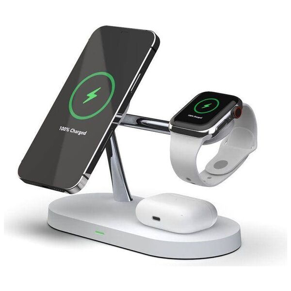 Wireless Charger 3in1 MagSafe Quick Charge Tech-Protect A12 white 6216990211850
