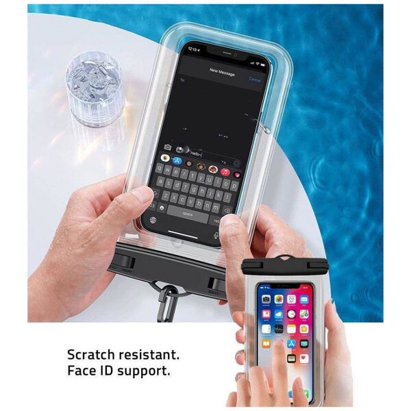 Case Tech-Protect Universal Waterproof Case Clear black 6216990212710