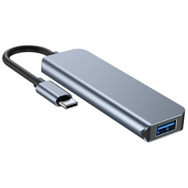 Splitter 4in1 USB HUB USB-C to 4xUSB Adapter Tech-Protect V1-HUB grey 9589046919367