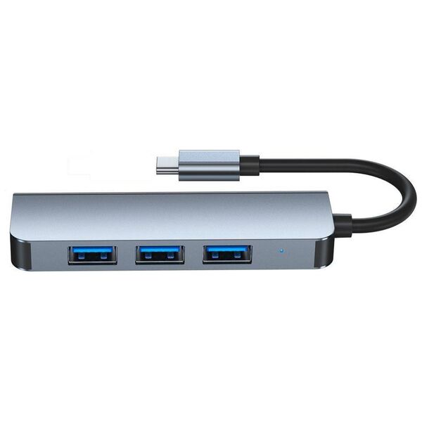 Splitter 4in1 USB HUB USB-C to 4xUSB Adapter Tech-Protect V1-HUB grey 9589046919367