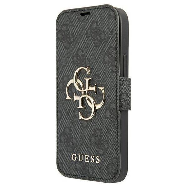 Original Case IPHONE 13 PRO MAX Guess Book 4G Big Metal Logo (GUBKP13X4GMGGR) gray 3666339032593
