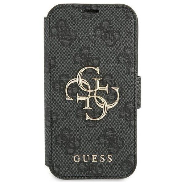 Original Case IPHONE 13 PRO MAX Guess Book 4G Big Metal Logo (GUBKP13X4GMGGR) gray 3666339032593
