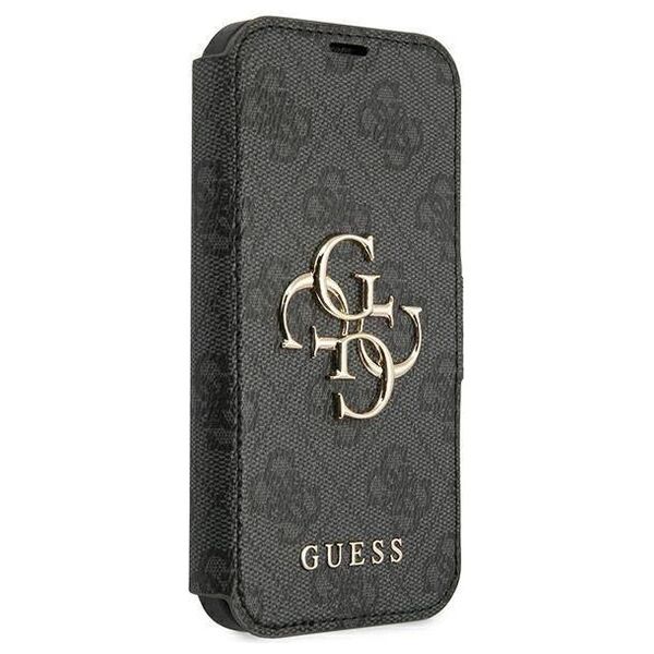Original Case IPHONE 13 PRO MAX Guess Book 4G Big Metal Logo (GUBKP13X4GMGGR) gray 3666339032593