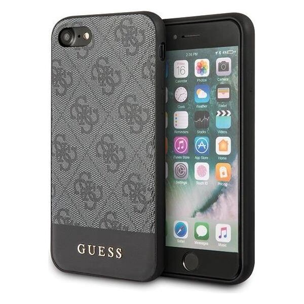 Original Case IPHONE SE 2022 / SE 2020 / 7 / 8 Guess Hardcase 4G Stripe Collection (GUHCI8G4GLGR) gray 3700740471289