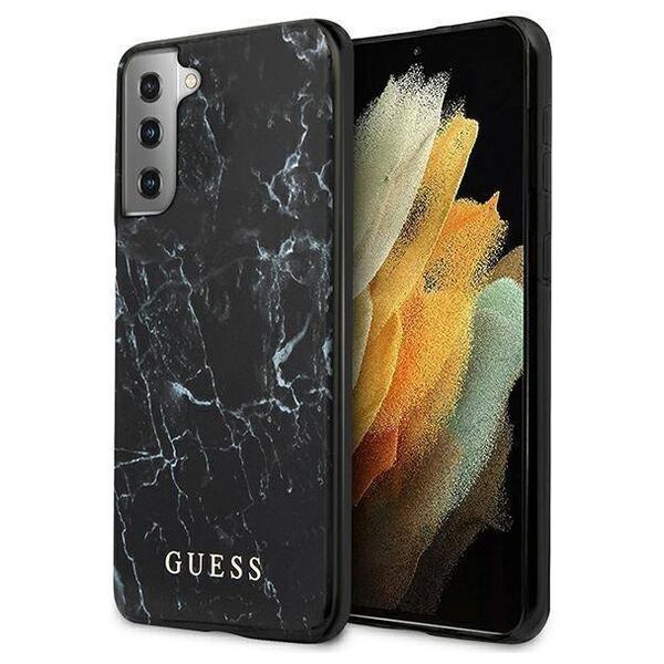 Original Case SAMSUNG GALAXY S21+ Guess Hardcase Marble (GUHCS21MPCUMABK) black 3666339003296