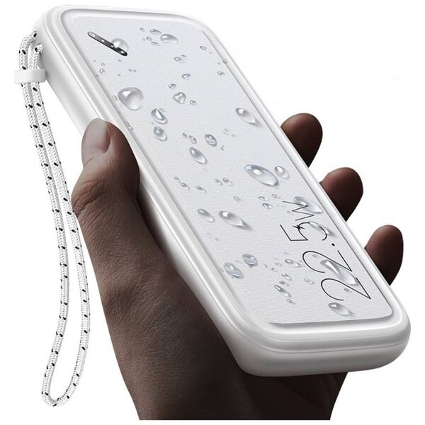 Powerbank 10000mAh PB56 22.5W 2xUSB QC3.0 + USB-C PD + Micro USB External Battery Fast Charge Usams US-CD151 white 6958444931142
