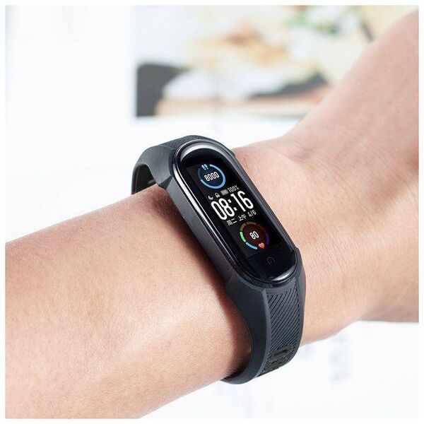 Strap for XIAOMI MI BAND 6 / 6 NFC / 5 Tech-Protect Armour black 9589046923555