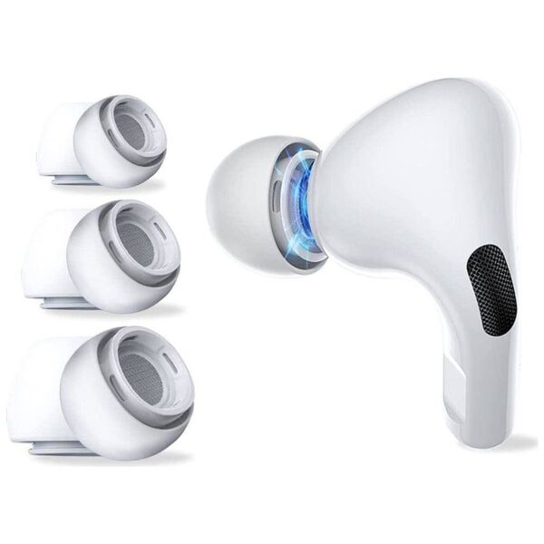 Silicone Ear Tips for Apple Airpods Pro 3-pack Tech-Protect white 9589046924415