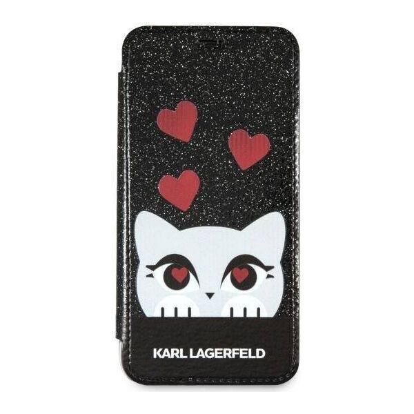 Original Case IPHONE X / XS Karl Lagerfeld Book Valentine (KLFLBKPXVDCBK) black 3700740413647