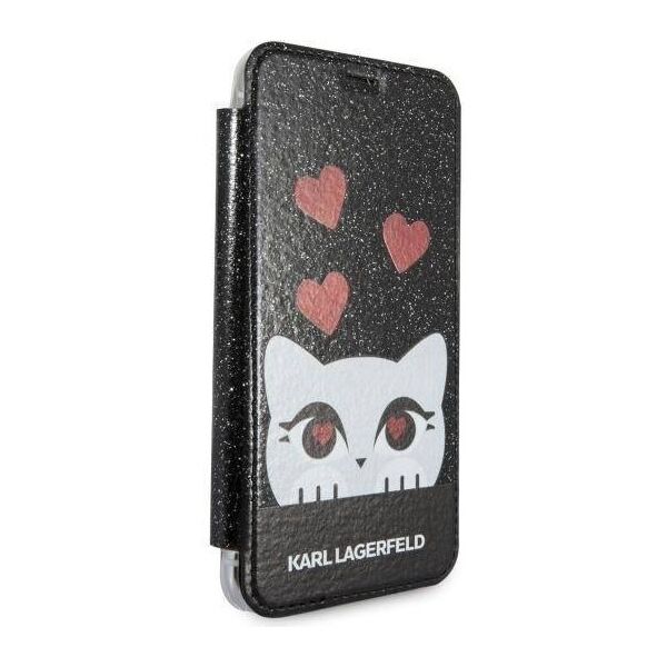 Original Case IPHONE X / XS Karl Lagerfeld Book Valentine (KLFLBKPXVDCBK) black 3700740413647
