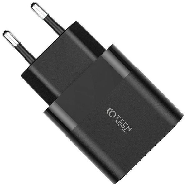 Charger 30W USB QC3.0 + USB-C PD Tech-Protect C30W black 9589046926808