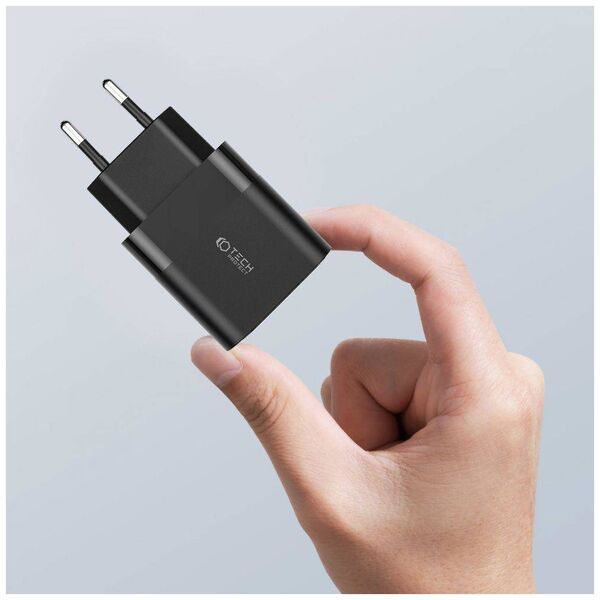 Charger 30W USB QC3.0 + USB-C PD Tech-Protect C30W black 9589046926808