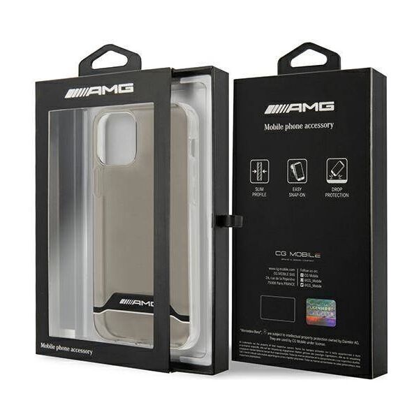 Case IPHONE 12 / 12 PRO Mercedes AMG Hardcase Electroplate Black&White (AMHCP12MTCBW) transparent 3666339014230