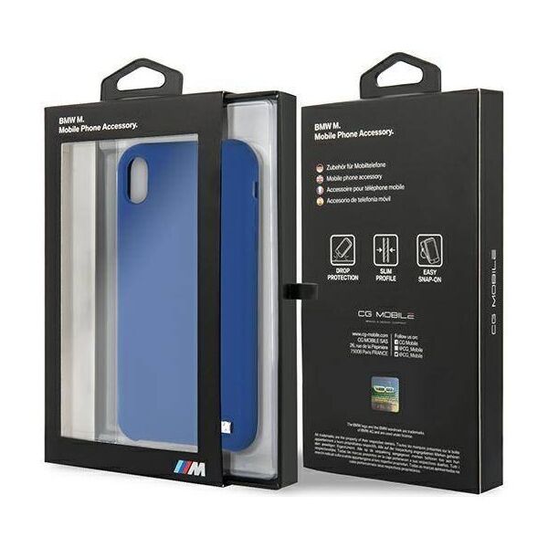 Original Case IPHONE XR BMW Hardcase Silicone M Collection (BMHCI61MSILNA) blue 3700740435304