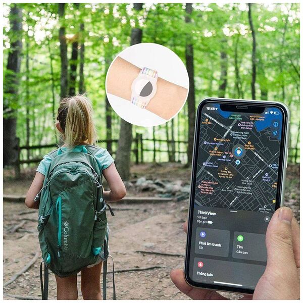 Strap for APPLE AIRTAG Tech-Protect Nylon For Kids pink 9589046926037