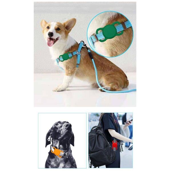 Case for Apple Airtag for Pets Tech-Protect Smooth black 9589046925986