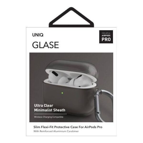 UNIQ case Glase AirPods Pro smoke/smoke 8886463672990
