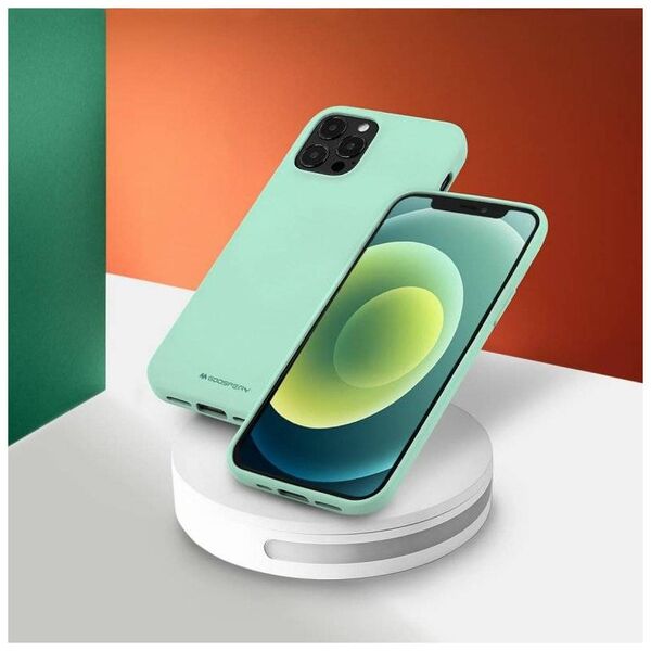 Case IPHONE 14 PRO Matte Silicone Mercury Soft Jelly mint 8809887823472