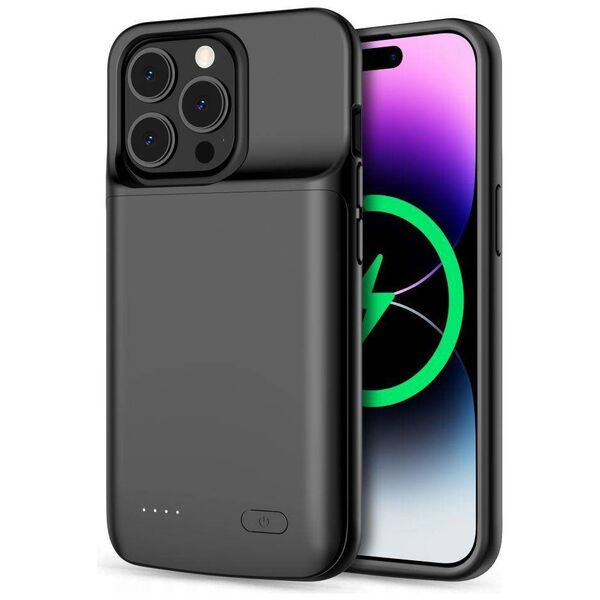 Case IPHONE 14 / 14 PRO Tech-Protect PowerCase 4800mAh black 9490713927434