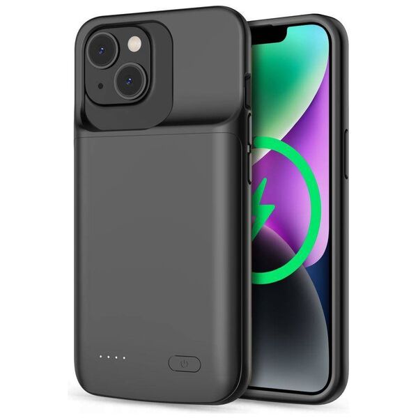 Case IPHONE 14 / 14 PRO Tech-Protect PowerCase 4800mAh black 9490713927434