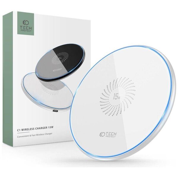 Wireless Charger 15W Tech-Protect QI15W-C1 white 9589046926327