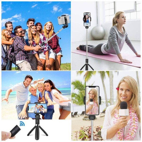 Selfie Stick / Tripod Bluetooth Multifunction Photo Stick Tech-Protect L02S black 9490713937099