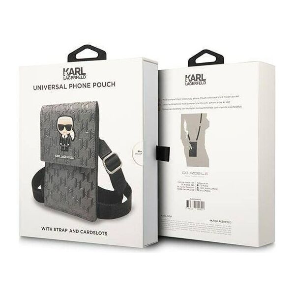 Bag Karl Lagerfeld Ikonik Karl Monogram Patch (KLWBSAMIPG) silver 3666339051822