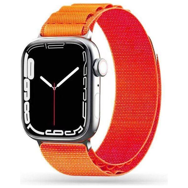 Strap for APPLE WATCH 4 / 5 / 6 / 7 / 8 / SE / ULTRA (42 / 44 / 45 / 49 MM) Tech-Protect Nylon Pro orange 9490713928356