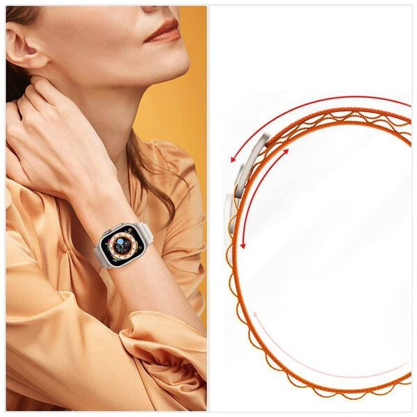 Strap for APPLE WATCH 4 / 5 / 6 / 7 / 8 / SE / ULTRA (42 / 44 / 45 / 49 MM) Tech-Protect Nylon Pro orange 9490713928356
