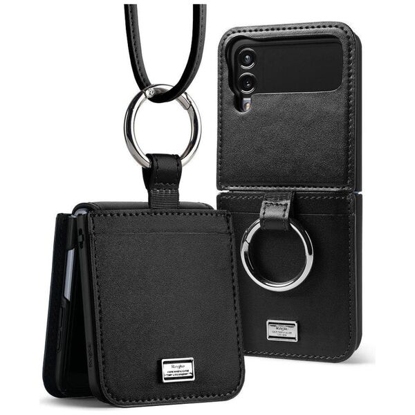 Case SAMSUNG GALAXY Z FLIP 4 Ringke Signature Folio Black 8809881261232