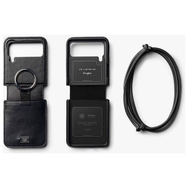 Case SAMSUNG GALAXY Z FLIP 4 Ringke Signature Folio Black 8809881261232