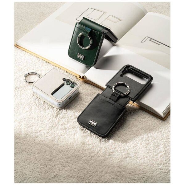 Case SAMSUNG GALAXY Z FLIP 4 Ringke Signature Folio Black 8809881261232