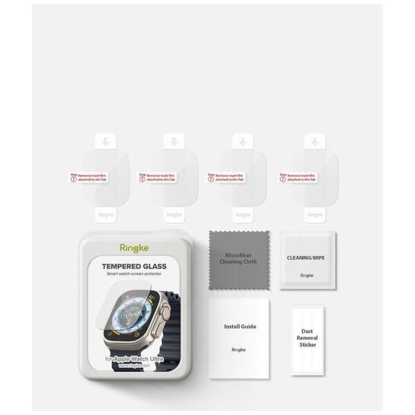 Tempered Glass APPLE WATCH ULTRA 49MM Ringke ID FC Glass 4-pack 8809881268378