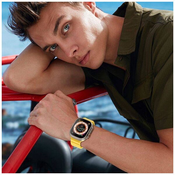 Strap for APPLE WATCH 4 / 5 / 6 / 7 / 8 / SE / ULTRA (42 / 44 / 45 / 49 MM) Tech-Protect IconBand yellow 9490713930205
