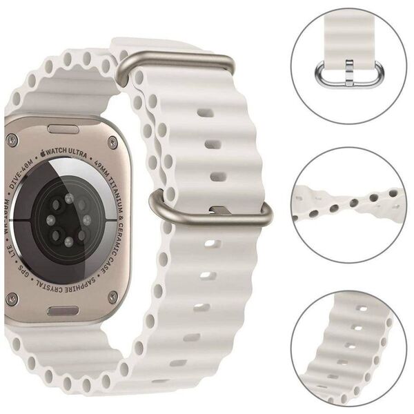 Strap for APPLE WATCH 4 / 5 / 6 / 7 / 8 / SE / ULTRA (42 / 44 / 45 / 49 MM) Tech-Protect IconBand beige 9490713930229