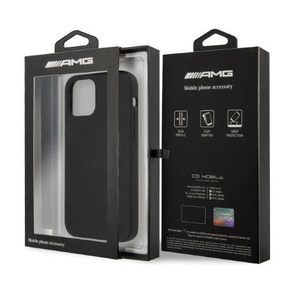 Case IPHONE 12 PRO MAX Mercedes AMG Hardcase Silicone Big Logo (AMHCP12LSGLBGN) black 3666339002916