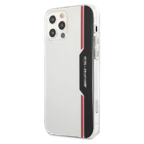 Original Case IPHONE 12 / 12 PRO AMG Hardcase Electroplate Vertical (AMHCP12MTVLBR) white 3666339014179