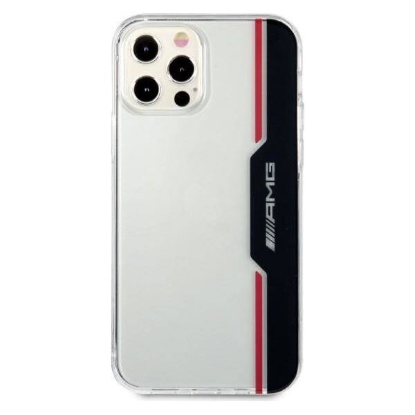 Original Case IPHONE 12 / 12 PRO AMG Hardcase Electroplate Vertical (AMHCP12MTVLBR) white 3666339014179