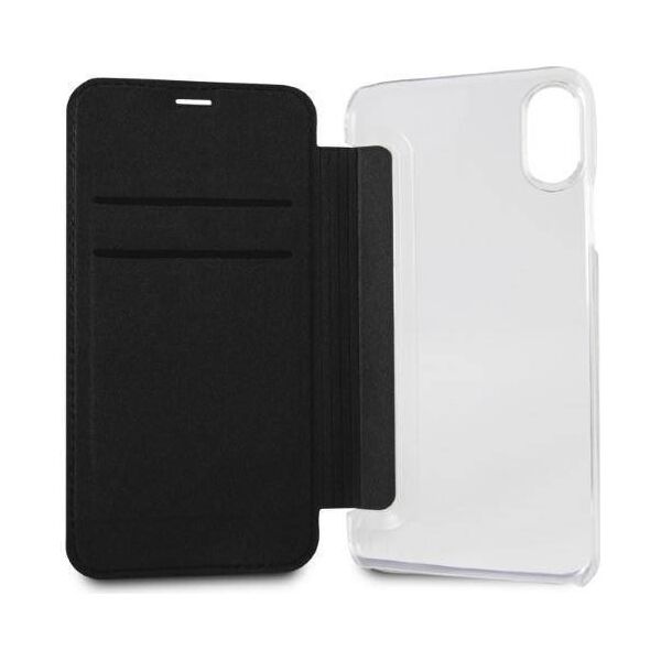 Original Case IPHONE X / XS Karl Lagerfeld Bookcase Signature Glitter black 3700740413623
