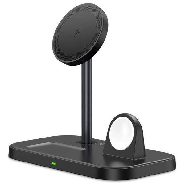 Wireless Magnetic Charger 3in1 15W for Smartphones with MagSafe, AirPods, Apple Watch Watch Tech-Protect QI15W A22 black 9490713930960