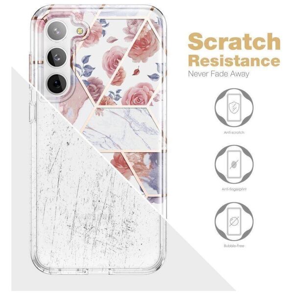 Case SAMSUNG GALAXY S23 Tech-Protect Velar Marble pink 9490713932360