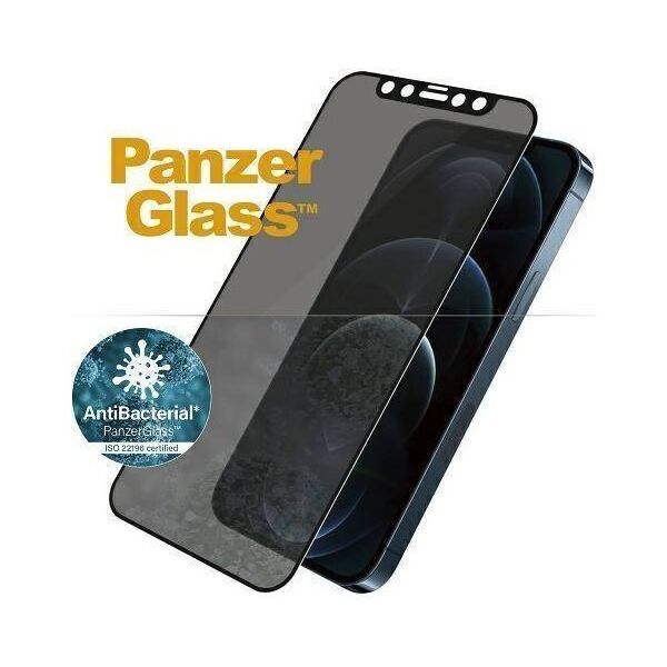 Tempered Glass 5D IPHONE 12 PRO MAX PanzerGlass E2E Super+ Case Friendly AntiBacterial Microfracture Privacy black 5711724127120