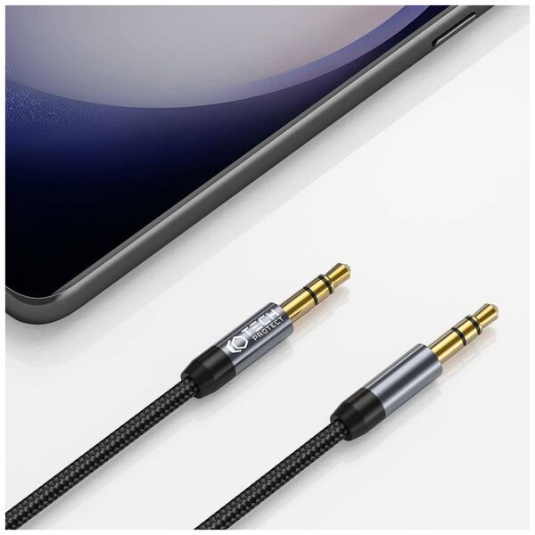 Cable Audio AUX 1,5m minijack 3,5mm - minijack 3,5mm Tech-Protect Ultraboost black 9490713931547