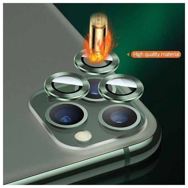 Tempered Glass for Camera IPHONE 11 USAMS Camera Lens Glass Metal Ring yellow 6958444987545