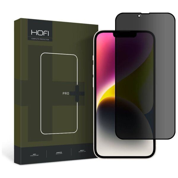Tempered Glass IPHONE 13 / 13 PRO / 14 Hofi Anti Spy Glass Pro+ Privacy 9490713933534