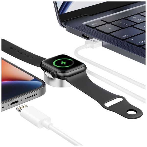 Magnetic Charging Cable 2in1 for Apple Watch 1.5m USB + Lightning Tech-Protect Ultraboost white 9490713932780